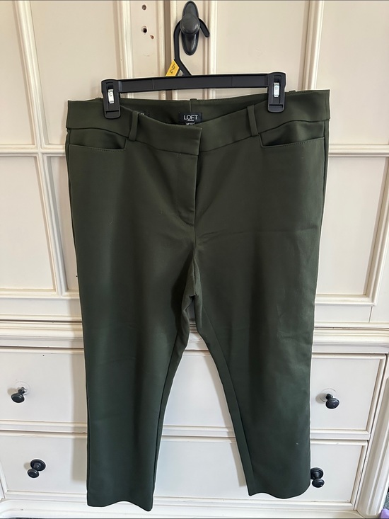 LOFT Pants - LOFT Dark Olive Skinny Pants
